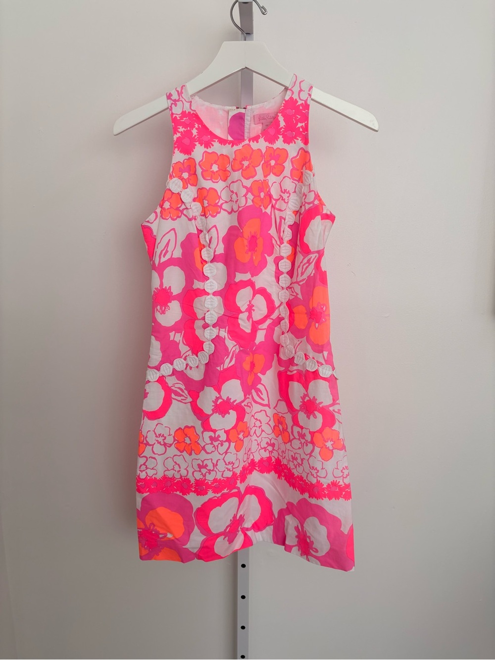 Lilly Pulitzer Bright Pink & Orange Floral Sleeveless Shift Dress